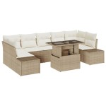 vidaXL Set de canapele pentru grădină cu pernă 8 pcs bej și crem