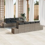 vidaXL Set de canapele pentru grădină 7 pcs Gri 100 x 55 x 73 cm