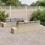 vidaXL Set de canapele pentru grădină Manual 7 pcs bej și gri deschis