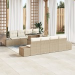 vidaXL Set de canapele pentru grădină cu pernă 7 pcs bej și crem vidaXL Set de canapele pentru grădină cu pernă 7 pcs bej și crem
