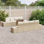 vidaXL Set de canapele pentru grădină cu pernă 7 pcs bej și crem vidaXL Set de canapele pentru grădină cu pernă 7 pcs bej și crem