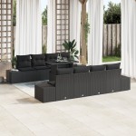 vidaXL Set de canapele pentru grădină 7 pcs Negru 100 x 55 x 73 cm vidaXL Set de canapele pentru grădină 7 pcs Negru 100 x 55 x 73 cm