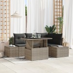 vidaXL Set de canapele pentru grădină 5 pcs Gri 100 x 55 x 73 cm