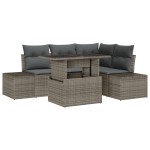 vidaXL Set de canapele pentru grădină 5 pcs Gri 100 x 55 x 73 cm
