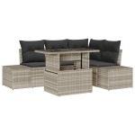 vidaXL Set de canapele pentru grădină cu pernă 5 pcs Gri deschis vidaXL Set de canapele pentru grădină cu pernă 5 pcs Gri deschis