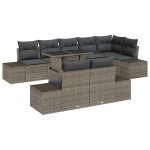 vidaXL Set de canapele pentru grădină 9 pcs Gri 100 x 55 x 73 cm