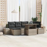vidaXL Set de canapele pentru grădină cu pernă 7 pcs Gri vidaXL Set de canapele pentru grădină cu pernă 7 pcs Gri