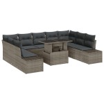 vidaXL Set de canapele pentru grădină 10 pcs Gri 100 x 55 x 73 cm vidaXL Set de canapele pentru grădină 10 pcs Gri 100 x 55 x 73 cm