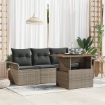 vidaXL Set de canapele pentru grădină 5 pcs Gri 100 x 55 x 73 cm