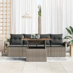 vidaXL Set de canapele pentru grădină 5 pcs Gri 100 x 55 x 73 cm