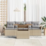 vidaXL Set de canapele pentru grădină Manual 5 pcs bej și gri deschis