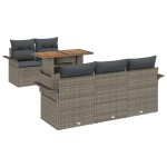 vidaXL Set de canapele pentru grădină 6 pcs Gri 100 x 55 x 73 cm