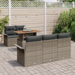vidaXL Set de canapele pentru grădină 6 pcs Gri 100 x 55 x 73 cm
