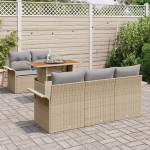 vidaXL Set de canapele pentru grădină Manual 6 pcs bej și gri deschis