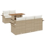 vidaXL Set de canapele pentru grădină cu pernă 6 pcs bej și crem vidaXL Set de canapele pentru grădină cu pernă 6 pcs bej și crem