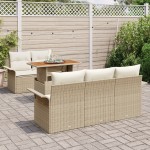 vidaXL Set de canapele pentru grădină cu pernă 6 pcs bej și crem vidaXL Set de canapele pentru grădină cu pernă 6 pcs bej și crem