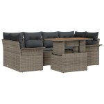 vidaXL Set de canapele pentru grădină 7 pcs Gri 100 x 55 x 73 cm