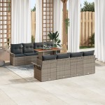 vidaXL Set de canapele pentru grădină 7 pcs Gri 100 x 55 x 73 cm