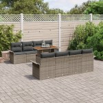 vidaXL Set de canapele pentru grădină 7 pcs Gri 100 x 55 x 73 cm
