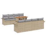 vidaXL Set de canapele pentru grădină 7 pcs bej și gri deschis