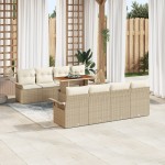 vidaXL Set de canapele pentru grădină cu pernă 7 pcs bej și crem vidaXL Set de canapele pentru grădină cu pernă 7 pcs bej și crem