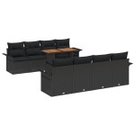vidaXL Set de canapele pentru grădină 7 pcs Negru 100 x 55 x 73 cm vidaXL Set de canapele pentru grădină 7 pcs Negru 100 x 55 x 73 cm
