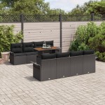 vidaXL Set de canapele pentru grădină 7 pcs Negru 100 x 55 x 73 cm vidaXL Set de canapele pentru grădină 7 pcs Negru 100 x 55 x 73 cm