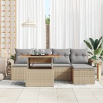 vidaXL Set de canapele pentru grădină 6 pcs bej și gri deschis