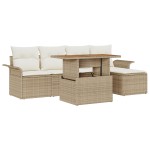 vidaXL Set de canapele pentru grădină cu pernă 6 pcs bej și crem vidaXL Set de canapele pentru grădină cu pernă 6 pcs bej și crem
