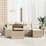 vidaXL Set de canapele pentru grădină cu pernă 6 pcs bej și crem vidaXL Set de canapele pentru grădină cu pernă 6 pcs bej și crem