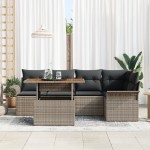vidaXL Set de canapele pentru grădină 6 pcs Gri 100 x 55 x 73 cm