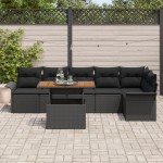 vidaXL Set de canapele pentru grădină 7 pcs Negru 100 x 55 x 73 cm vidaXL Set de canapele pentru grădină 7 pcs Negru 100 x 55 x 73 cm