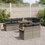 vidaXL Set de canapele pentru grădină 9 pcs Gri 100 x 55 x 73 cm vidaXL Set de canapele pentru grădină 9 pcs Gri 100 x 55 x 73 cm