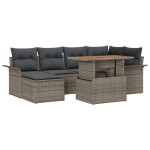 vidaXL Set de canapele pentru grădină cu pernă 7 pcs Gri vidaXL Set de canapele pentru grădină cu pernă 7 pcs Gri