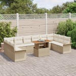 vidaXL Set de canapele pentru grădină cu pernă 11 pcs bej și crem vidaXL Set de canapele pentru grădină cu pernă 11 pcs bej și crem