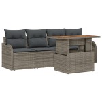 vidaXL Set de canapele pentru grădină 5 pcs Gri 100 x 55 x 73 cm