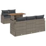 vidaXL Set de canapele pentru grădină 6 pcs Gri 100 x 55 x 73 cm