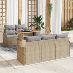 vidaXL Set de canapele pentru grădină Manual 6 pcs bej și gri deschis