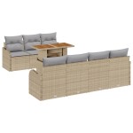 vidaXL Set de canapele pentru grădină Manual 8 pcs bej și gri deschis