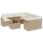 vidaXL Set de canapele pentru grădină cu pernă 7 pcs bej și crem vidaXL Set de canapele pentru grădină cu pernă 7 pcs bej și crem