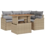 vidaXL Set de canapele pentru grădină Manual 5 pcs bej și gri deschis