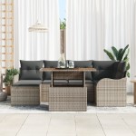vidaXL Set de canapele pentru grădină cu pernă 7 pcs Gri vidaXL Set de canapele pentru grădină cu pernă 7 pcs Gri