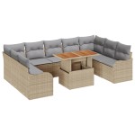 vidaXL Set de canapele pentru grădină 10 pcs bej și gri deschis vidaXL Set de canapele pentru grădină 10 pcs bej și gri deschis