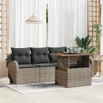 vidaXL Set de canapele pentru grădină 5 pcs Gri 100 x 55 x 73 cm
