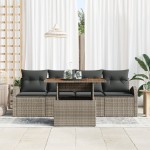 vidaXL Set de canapele pentru grădină 5 pcs Gri 100 x 55 x 73 cm