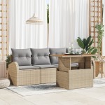 vidaXL Set de canapele pentru grădină Manual 5 pcs bej și gri deschis