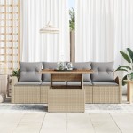 vidaXL Set de canapele pentru grădină Manual 5 pcs bej și gri deschis