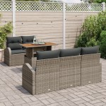 vidaXL Set de canapele pentru grădină 6 pcs Gri 100 x 55 x 73 cm