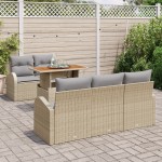 vidaXL Set de canapele pentru grădină 6 pcs bej și gri deschis