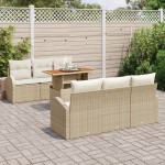 vidaXL Set de canapele pentru grădină cu pernă 7 pcs bej și crem vidaXL Set de canapele pentru grădină cu pernă 7 pcs bej și crem